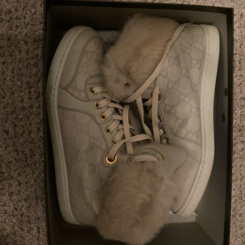 Gucci Rabbit fur sneakers